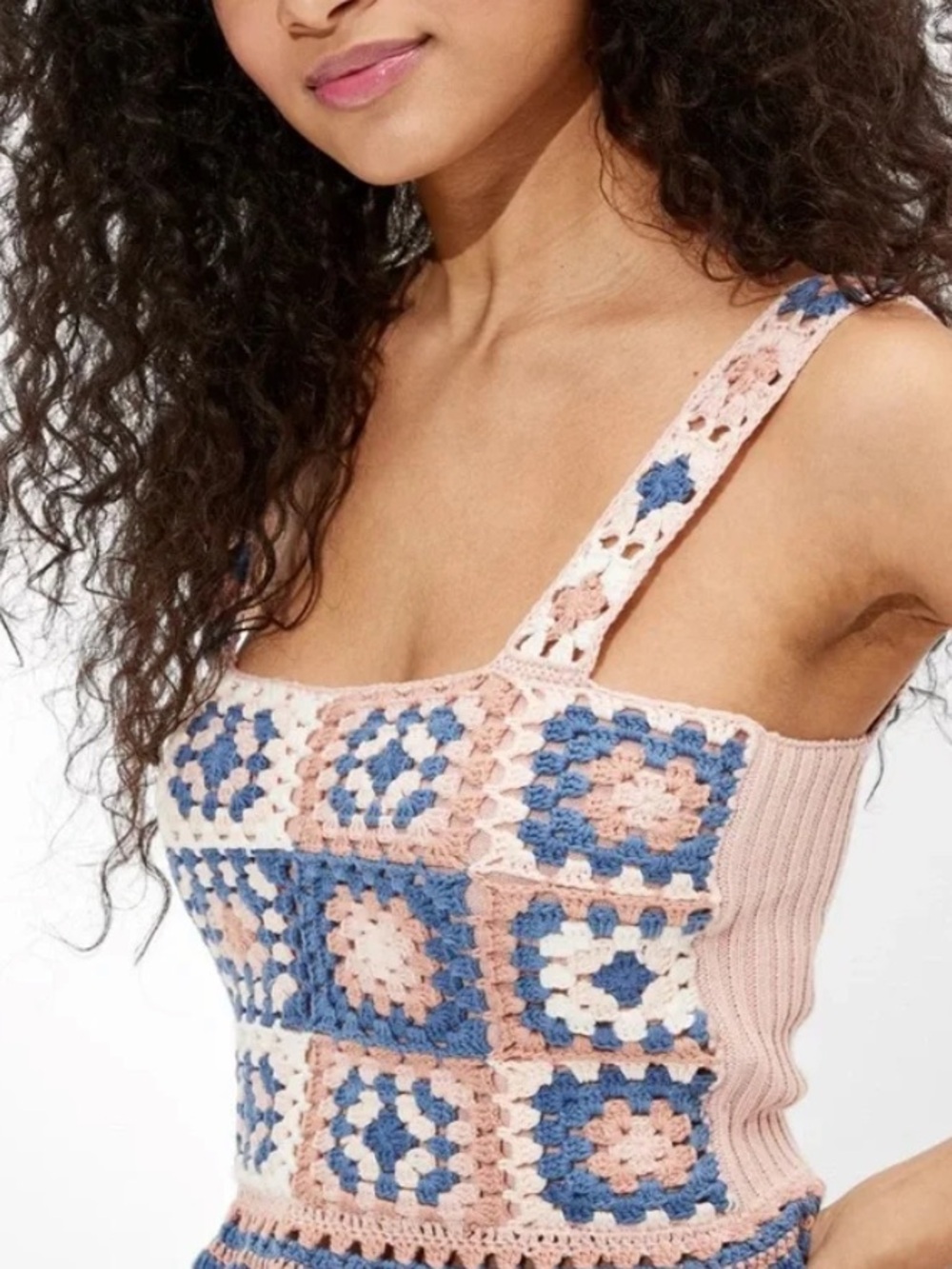 American Eagle Cropped Crotchet Tank Top (NWOT)